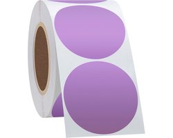 Thermische etiketten 51mm - Zelfklevende ronde printerlabels in meerdere kleuren (750 etiketten)