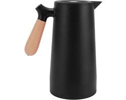 Thermische Koffiekaraf Om Warm Te Houden - Karaffen - Dubbelwandige - Grote Geïsoleerde Thermoskan - 12 Uur Warmtebehoud - 1 Liter - Thee Water Koffie (zwart)
