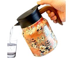 Thermische theepot - Koffiekaraf - Dranken serveren - Lekvrij ontwerp - 11 x 165 cm - Oranje