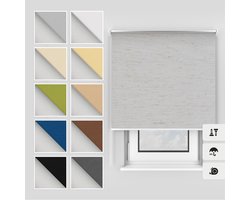 Thermo rolgordijn - Verduisterend gordijn - Privacy en zonwering - Thermische isolatie laag - 170 x 220 cm - Linnen