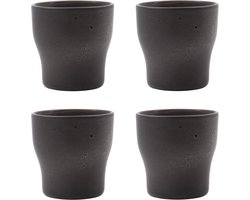 Thermobeker Liss donkergrijs 9 cm - 4 stuks