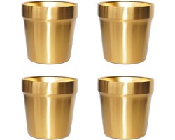 Thermobeker - RVS 304 - 175 ml - Goud - Set van 4