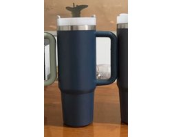 ThermoLux 40oz RVS ThermoCup – Geïsoleerde roestvrijstalen waterfles-De Luxe Geïsoleerde Beker voor Elk Avontuur-Incl. Rietje en Herbruikbare Dop- 12 uur warmte-Kantoor-Reizen-Thuis-Buiten-Sporten