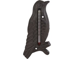 Thermometer voor buiten | Decoratieve vogel | Metaal | Cadeau voor vrouw | Vaderdag | 17x8x1 cm