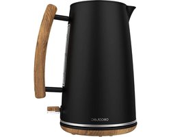 ThermoSense 400 Zwart | Houten Waterkoker | 3000W | 17 Liter | Roestvrij Staal | BPA-vrij | 360º Roterende Basis