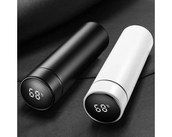 Thermosfles met LCD temperatuur Display - Thermosbeker- Dubbelwandige Thermosfles - Isoleerfles - Thermoskan - Travel Mug - bidon drinkfles - Koffiebeker - Drinkflessen - RVS - Smart Thermos