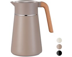 Thermosfles - Thermosbeker - Dubbelwandige Vacuümisolatie 1,5 L - Warm & Koud Behoud - 1 Stuk - Thuis/Outdoors +kaki