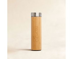 Thermosfles van roestvrij staal – Met theefilter & bamboe afwerking – 480 ml