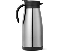 Thermoskan 1,5 Liter - Isoleerkan - Koffie & Thee - Zilver - Hanamura