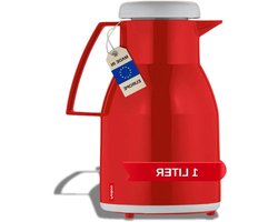 Thermoskan - Koffiekan Warme Dranken - Dranken Warm Houden - Vaatwasserbestendig - 1 Liter - Rood