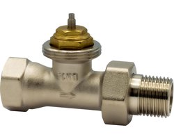 Thermostatische radiatorkraan recht M30 - 1/2MV