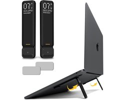 Thijox - Aulumu G07 Pop-up Poten Laptopstandaard - Ergonomische en Draagbare Laptopverhoger voor MacBook, Laptops en Tablets 8-20'' - Zwart, Metalen D