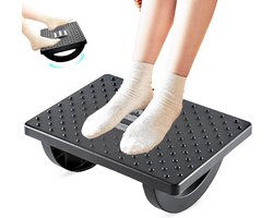 Thijox - Comfortabele Voetensteun voor Bureau - Verstelbare Antislip Voetensteun met Ergonomisch Kunststof Kussen en Massagepunten voor Kantoorcomfort