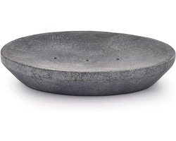 Thijox - Handgemaakte Grijze Stenen Zeepbakje - Unieke Badkamer Accessoires voor Wastafel, Douche, Badkuip - 12,7 cm x 10,16 cm - Natuursteen
