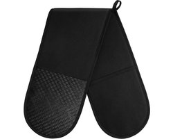 Thijox - Hittebestendige Katoenen Ovenhandschoenen met Antislip Siliconen, Wasbaar en Hittebestendig tot 250°C, Kookhandschoenen voor Koken, Bakken en