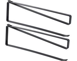 Thijox - Keukenrolhouders 2 stuks zonder boren, papieren handdoekhouder voor onderkast, keukenpapierhouder, eenvoudig te installeren, zwart, voor keuk