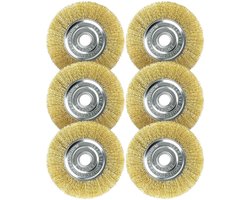 Thijox - Voegenborstel set 6 stuks, Draadborstels voor Multibrush & Weedbrush, Ø 11,5 cm, Tuinaccessoires voor Bodemreiniging, Mos, Dood Vuil en Onkru