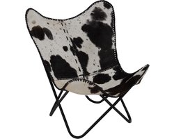Thils Living Vlinderstoel Cow Zwart-Wit