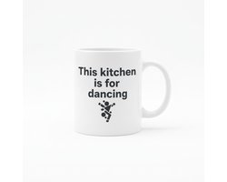 “This Kitchen Is for Dancing” Grappige Keuken Mok – Leuk Woon & Koffie Cadeau – 330 ml Keramische Koffiemok