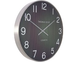 Thomas Kent - Wandklok rond Linear S - 53cm - Aubergine paars met zilver