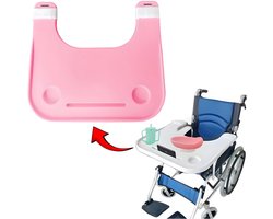 Thuis Vitaal® Rolstoeltafel - Rolstoel Accessoires - Werkblad voor Rolstoel - ROZE - Eettafel voor Rolstoel