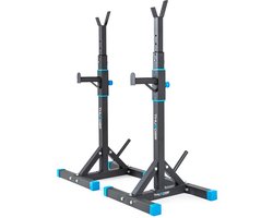 THUNDER® | Haltersteun | PRESA | Verstelbaar en Massief | Belastbaar tot 200 kg | Voor Squats & Bankdrukken | Antislip Voeten | Compact Ontwerp | Eenvoudige Montage | Stabiele Constructie | Voor Thuisgym | Hoogte Verstelbaar | Veilig & Duurzaam |