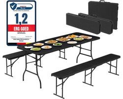 Thuys – Biertafels – Biertafelset – Multifunctioneel – Opvouwbaar – Waterafstotend – Tot 300kg Belastbaar – Zwart
