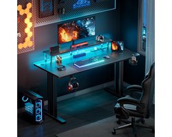 Thuys Gaming Bureau met LED verlichting - 120x60x74 cm - Game Desk - Tafel - Game Bureau - Zwart