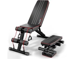 Thuys Halterbank – Inklapbare & Verstelbare Trainingsbank – 6-in-1 Fitnessbank voor Full-Body Workout – Schuine/Platte Bank – 300 kg Draagvermogen – Multifunctioneel voor Thuis & Sportschool