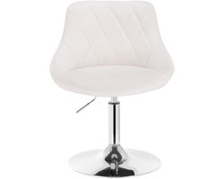 Thuys – Kaptafel Stoel – Make Up Kruk – Krukje – 39cm x 47cm x 82cm – Wit