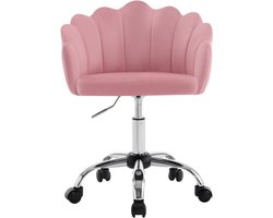 Thuys – Kaptafel Stoel – Make Up Kruk – Krukje – 41cm x 38cm x 82cm – Roze