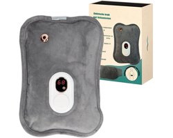 Thuys – Warmtekussen Oplaadbaar – Draadloos – Duurzaam Met Hoes – 18 x 26 x 18cm – Grijs
