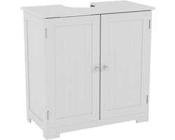 Thuys – Wastafel Onderkast – Met Uitsparing – Wasbak Kast – Badkamermeubel – Wit