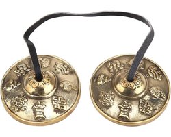Tibetaanse Klok - Meditatie Klokjes - Zen Meditatie - Zuiver Resonant Geluid - 14.7 cm - Messing