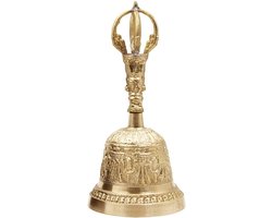 Tibetaanse Meditatiebel van Messing voor Tempel, Thuis en Bruiloften - Handgemaakt Dorje Vajra voor Spirituele Praktijken