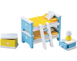 Tidlo poppenhuisinrichting kinder slaapkamer meubeltjes