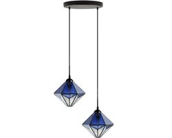 Tiffany Kroonluchter Akira Blue 2 - Art Deco Trade