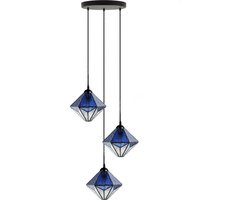 Tiffany Kroonluchter Akira Blue 3 - Art Deco Trade