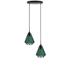 Tiffany Kroonluchter Arata Green 2 - Art Deco Trade