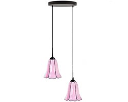 Tiffany Kroonluchter Liseron Pink 2 - Art Deco Trade