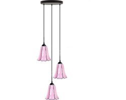 Tiffany Kroonluchter Liseron Pink 3 - Art Deco Trade