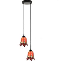 Tiffany Kroonluchter Lovely Flower Red 2 - Art Deco Trade