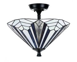 Tiffany Plafonnière French Art Deco Blue - Art Deco Trade