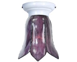 Tiffany Plafonnière wit met Gentian Purple - Art Deco Trade