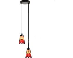 Tiffany-style Kroonluchter Fleur de Vanneau Kievitsbloem 2 - Art Deco Trade