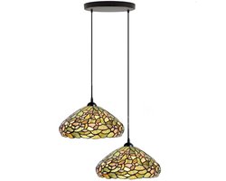 Tiffany-style Kroonluchter Settle Down 2 - Art Deco Trade