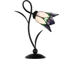 Tiffany Tafellamp Lovely Flower Purple Romantic - Art Deco Trade