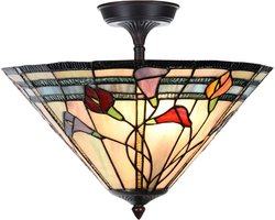 Tiffany Verlengde Plafonnière Calla - Art Deco Trade
