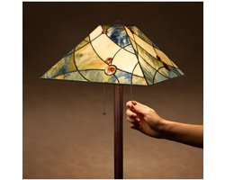 Tiffany Vloerlamp Sky Blue - Art Deco Trade