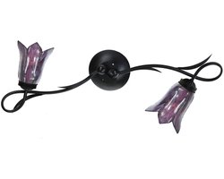 Tiffany Wandlamp / Plafonnière Lovely Gentian Purple 2 - Art Deco Trade